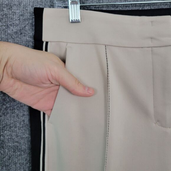DOROTHEE SCHUMACHER Cream Black 2-Tone Front Seam Career Trouser Pants SIZE 5 10 - Picture 5 of 15